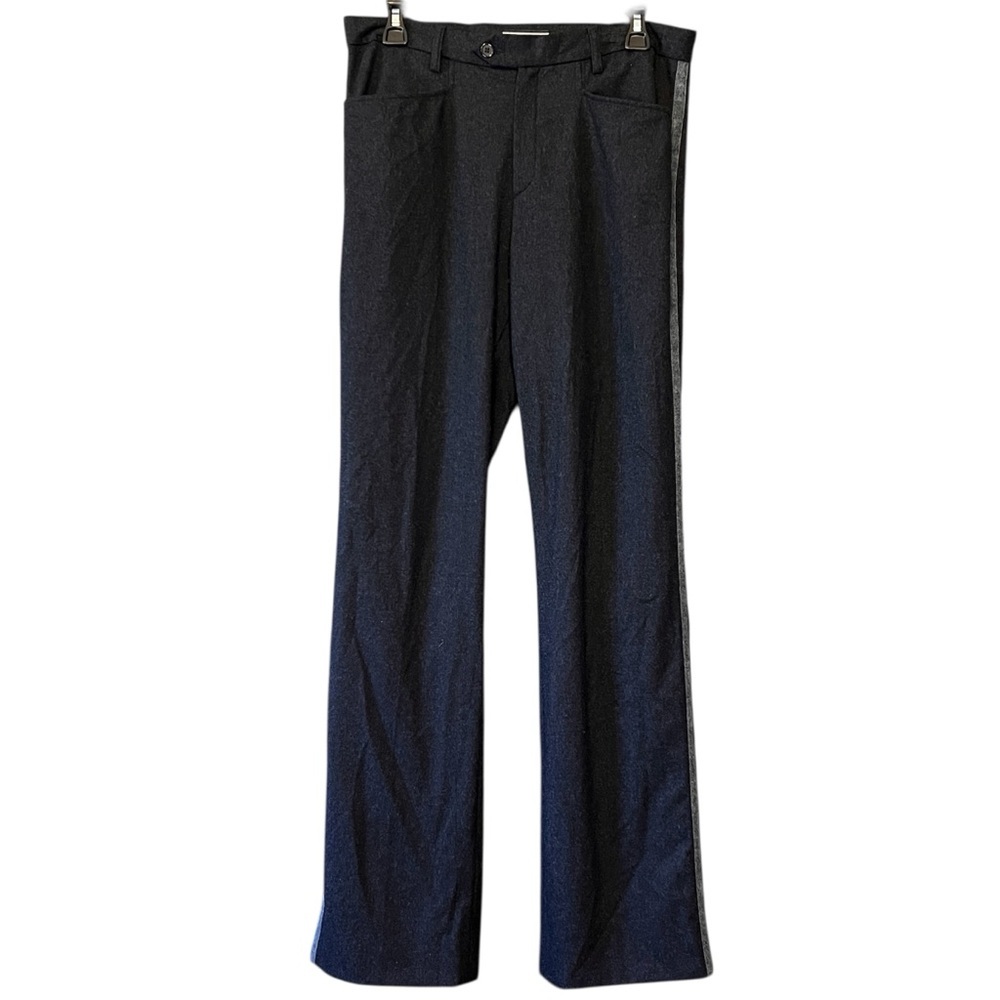 Joseph Gray Wool Pants with Side Stripe, Size Large - Picture 2 of 7